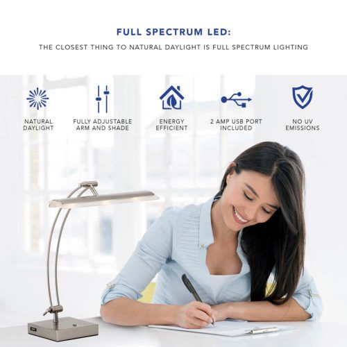 Adesso® Esquired Brushed Steel LED Desk Lamp-2