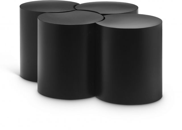Meridian Furniture Dimple 4-Piece Black 18" Modular Nesting Coffee Table Set-2