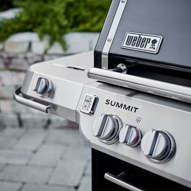 Weber® Summit® FS38 E 5-Burner Black Freestanding Liquid Propane Grill-4