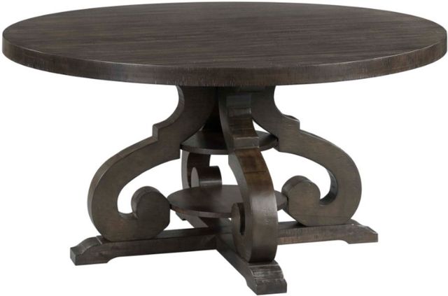 Elements International Stone 7-Piece Cream/Smokey Walnut Dining Set-1
