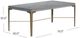 Bassett Mirror Nylah Platinum Dining Table with Brushed Gold Base-2