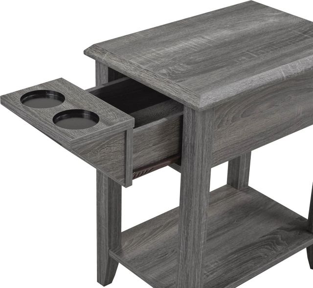 Brassex Inc. Distressed Grey Accent Table-1