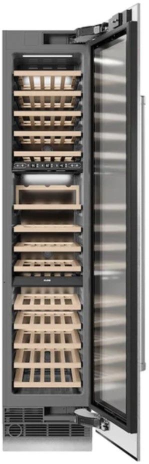 ZLINE 18" 9.0 Cu. Ft. Triple Zone 68 Bottle Right Hinge Column Wine Cooler in Satin Stainless Steel-1