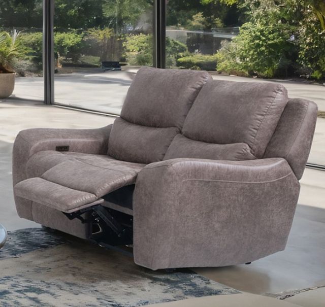 Furniture of America® Demetrius Brown Power Loveseat-1