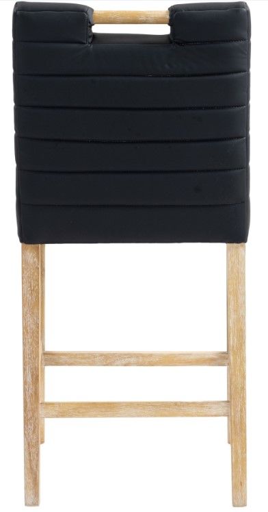 Meridian Furniture Aimee Black/Natural Vegan Leather Counter Stool-3