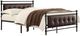Mazin Furniture Jayla Black Full Metal Rod Bed-0