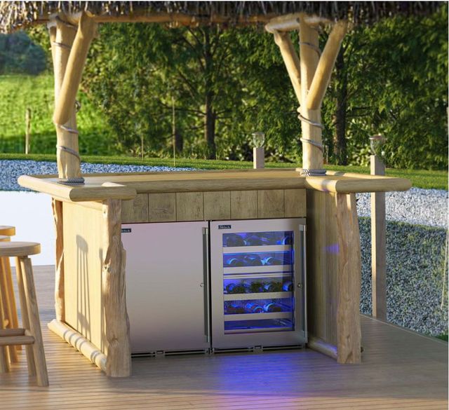 Perlick® Marine & Coastal Series 24" 3.1 Cu. Ft. Panel Ready Glass Door Built-In Wine Reserve-1