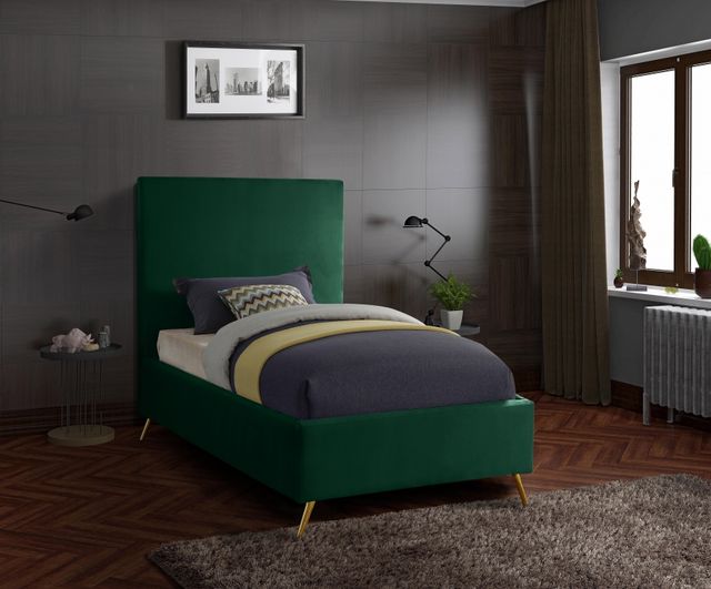 Meridian Furniture Jasmine Green Twin Bed-1