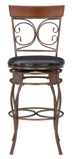 Powell® Bria Brown/Dark Bronze Big and Tall Bar Stool-3