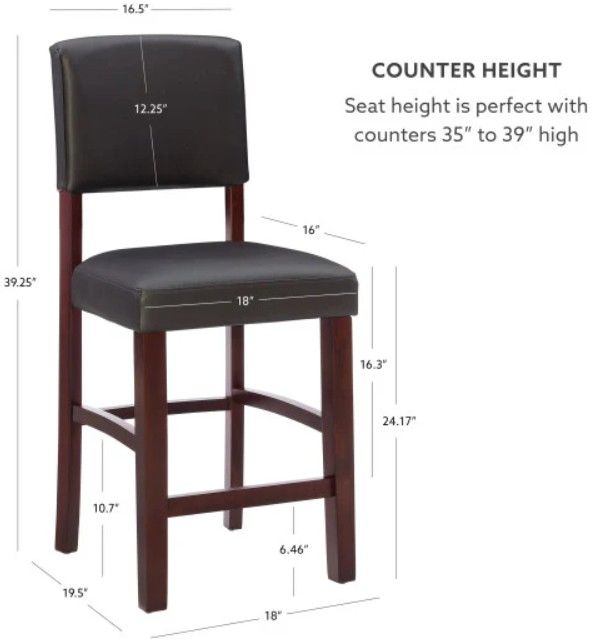 Linon Monaco Espresso Counter Stool-2
