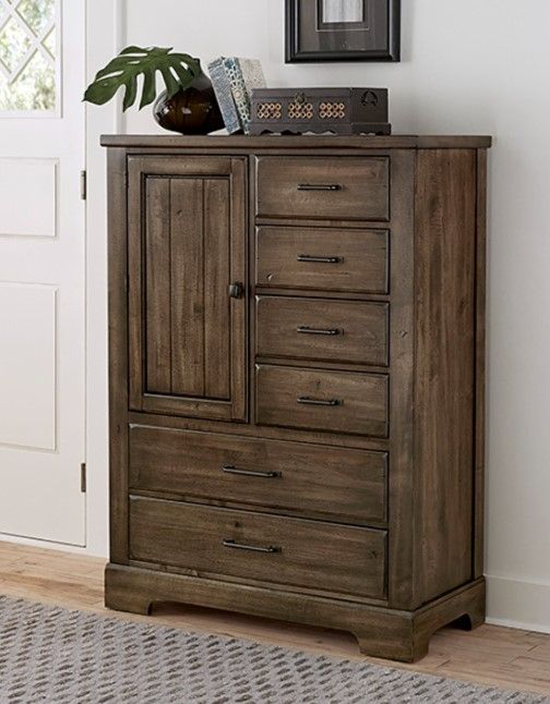 Artisan & Post by Vaughan-Bassett Cool Rustic Mink 6-Drawers with 1-Door Chest-1