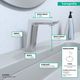 Hansgrohe Metris S Chrome 0.5 GPM Electronic Faucet with Preset Temperature Control-3