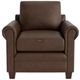 Bassett® Furniture Customizable Carolina Leather Panel Arm Chair-1
