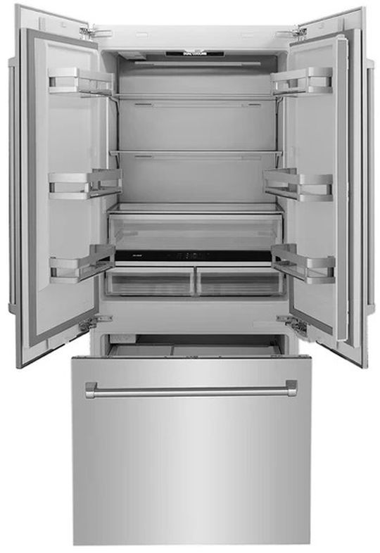 ZLINE 36" 19.6 Cu. Ft. Stainless Steel Built In French Door Refrigerator-1