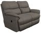 La-Z-Boy® Trouper Gray Leather Manual Reclining Loveseat-0