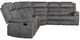 Powell® Keystone 6-Piece Gray L-Shape Manual Reclining Sectional-4