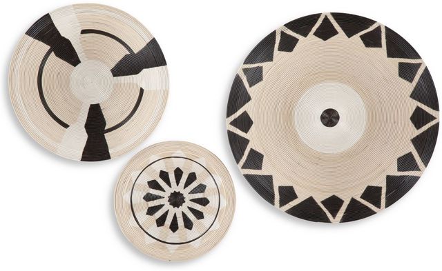 Signature Design by Ashley® Idamond 3-Piece Black/Natural/White Wall Decor Set-1