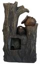 A & B Home Aged Brown 4-Tier Broken Pot Outdoor Water Fountain-3