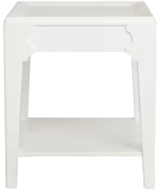 Bassett® Furniture Mayfair Porcelain White Bedside Table -2