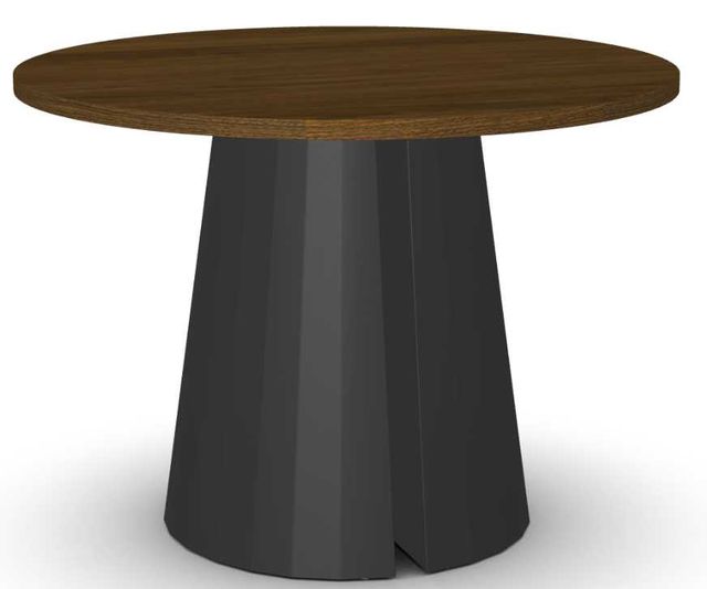 Amisco Customizable Gemma Walnut Veneer 42" Round Dining Table-0