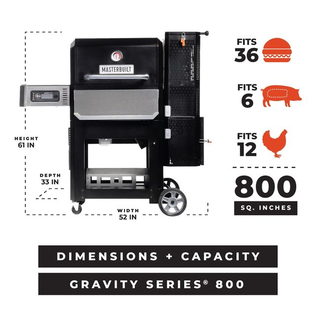 Gravity Series™ 800 Digital Charcoal Griddle + Grill + Smoker-3