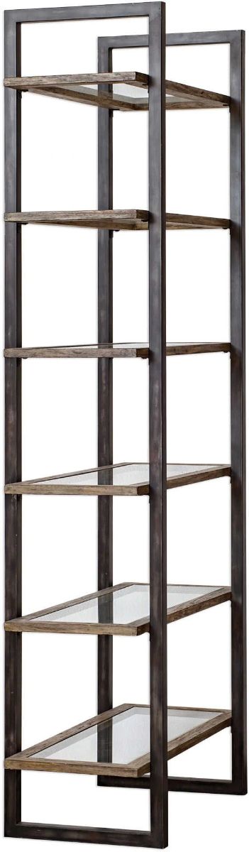 Uttermost® Olwyn Aged Steel/Diftwood Etagere-0