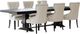 Coaster® Florence 7-Piece Cream/Distressed Black Dining Table Set-0