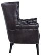 Century® Trading Company Empress Black Tufted Wing Chair-2
