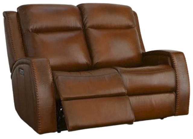 Flexsteel® Mustang Rust Power Reclining Loveseat-2