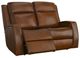 Flexsteel® Mustang Rust Power Reclining Loveseat with Power Headrests-2