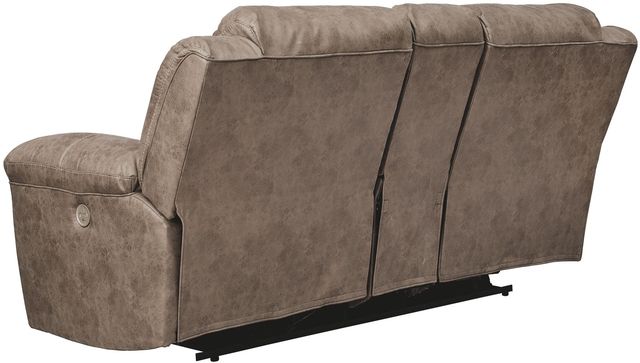 Signature Design by Ashley® Stoneland Fossil Power Double Reclining Loveseat with Console-2