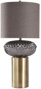 Harp & Finial® Tiffin Antique Brass/Smoke Table Lamp-0