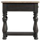 Riverside Furniture Barrington Antique Oak Side Table with Matte Black Base-1