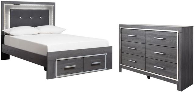 Signature Design by Ashley® Lodanna 2-Piece Gray Full Panel Bed Set-0