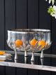 A & B Home Silver Bowl with Floral Legs-5