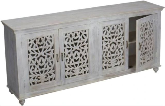 Jaipur Furniture Lunar 4-Door White Wash Sideboard-0