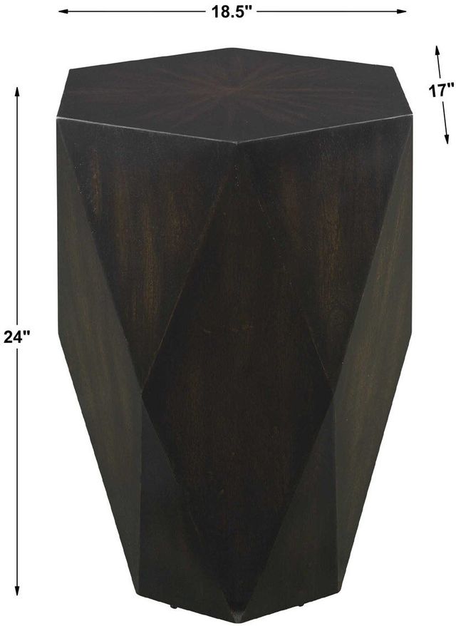 Uttermost® Volker Black Wooden Side Table-2