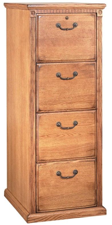 Martin Furniture Huntington Wheat 4-Drawer File Cabinet-0