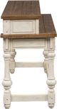 Liberty Furniture Morgan Creek Tobacco Console Bar Table with Antique White Base-1