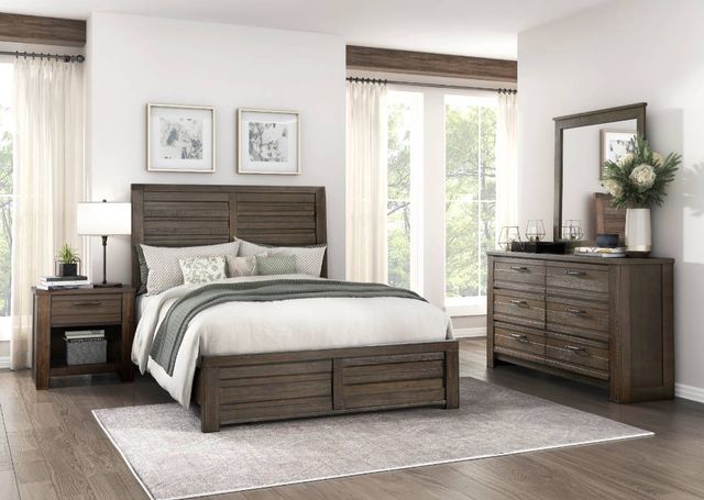 Homelegance® Longview Dark Brown Eastern King Panel Bed-1
