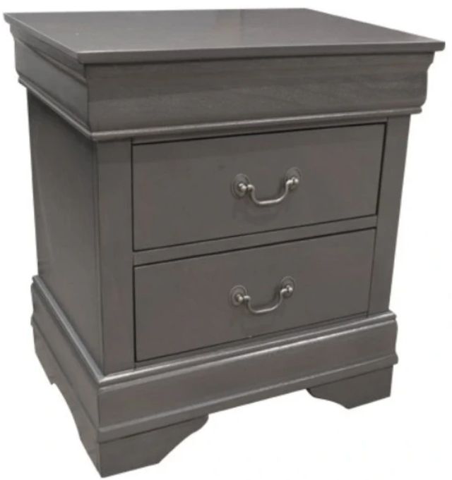 American Wholesale Furniture Louis Philippe Gray Nightstand-0