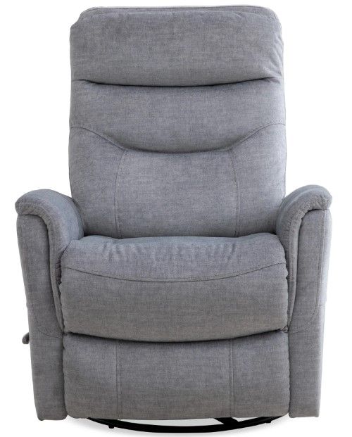 Parker House® Gemini Capri Silver Manual Swivel Recliner-1
