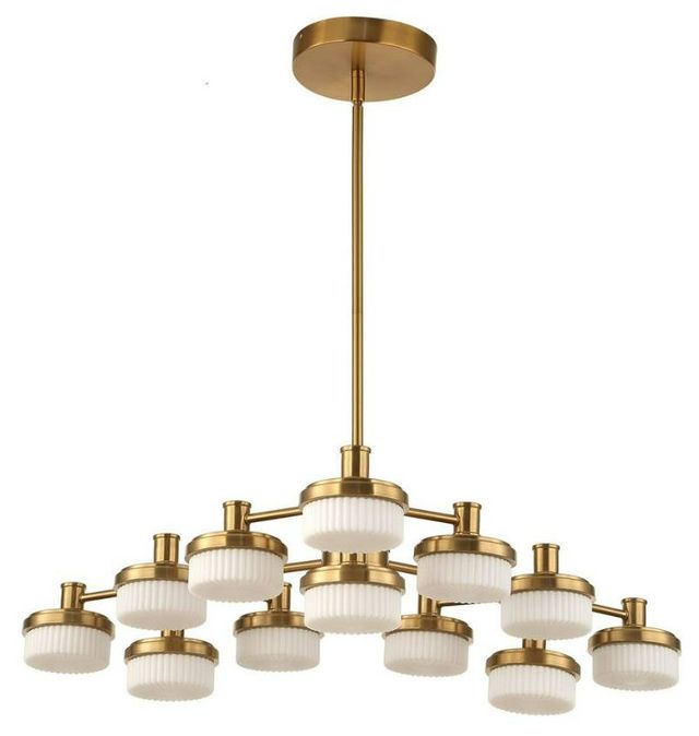 Uttermost® Wedge Warm Brass 12-Light LED Chandelier-3