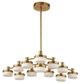 Uttermost® Wedge Warm Brass 12-Light LED Chandelier-3