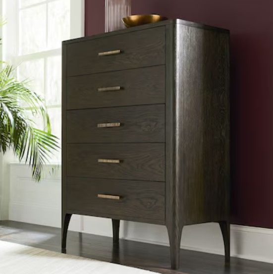Bassett® Furniture Modern Rivoli Lyon Brown 5-Drawer Tall Chest-1