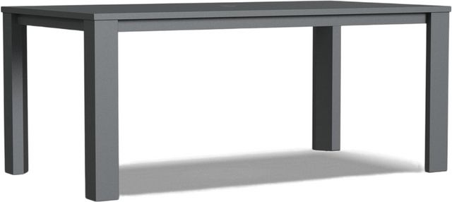 homestyles® Grayton Gray Metal/Wood Outdoor Rectangular Dining Table