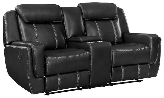 Homelegance® Littleton Blue Double Manual Reclining Loveseat-0