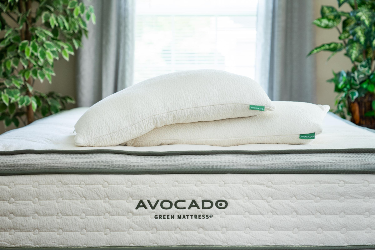 Avocado Green Pillow Adjustable Natural Latex Kapok Fill - Thumbnail 4