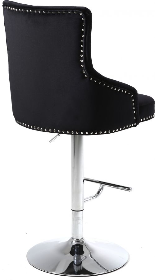 Meridian Furniture Claude Black Velvet Adjustable Counter Stool-3