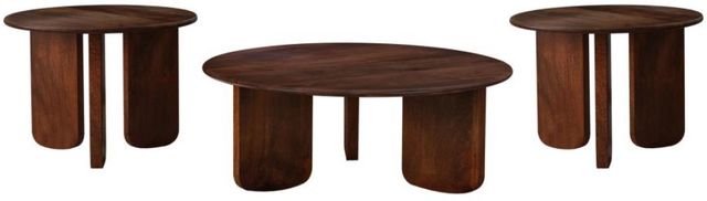 Coaster® Dale 3-Piece Brown Occasional Table Set-0